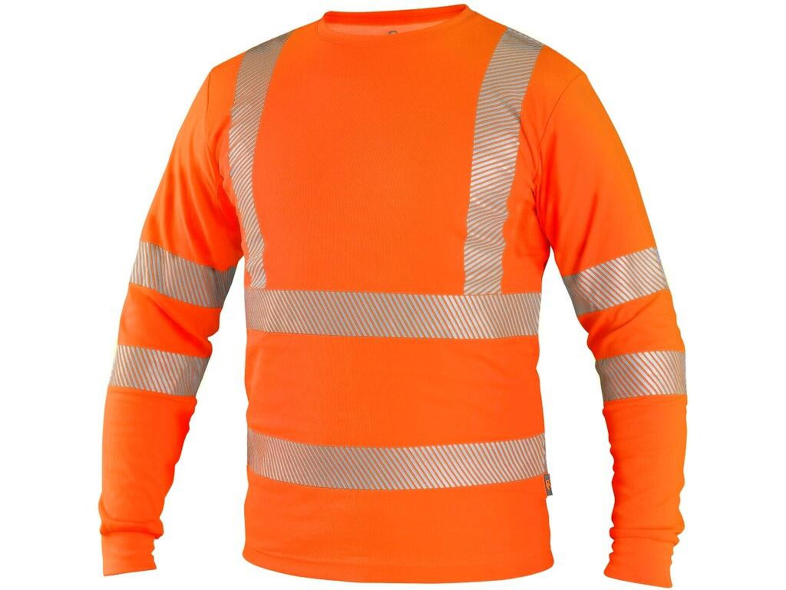 Reflexné tričko s dlhým rukávom CXS Oldham  - veľkosť: S, farba: fluorescenčno oranžová