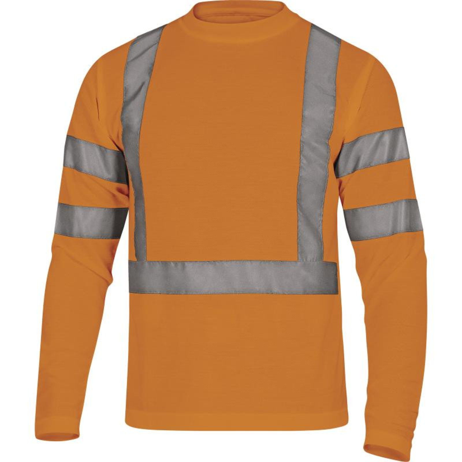Reflexné tričko s dlhým rukávom Star - veľkosť: XL, farba: fluorescenčno oranžová