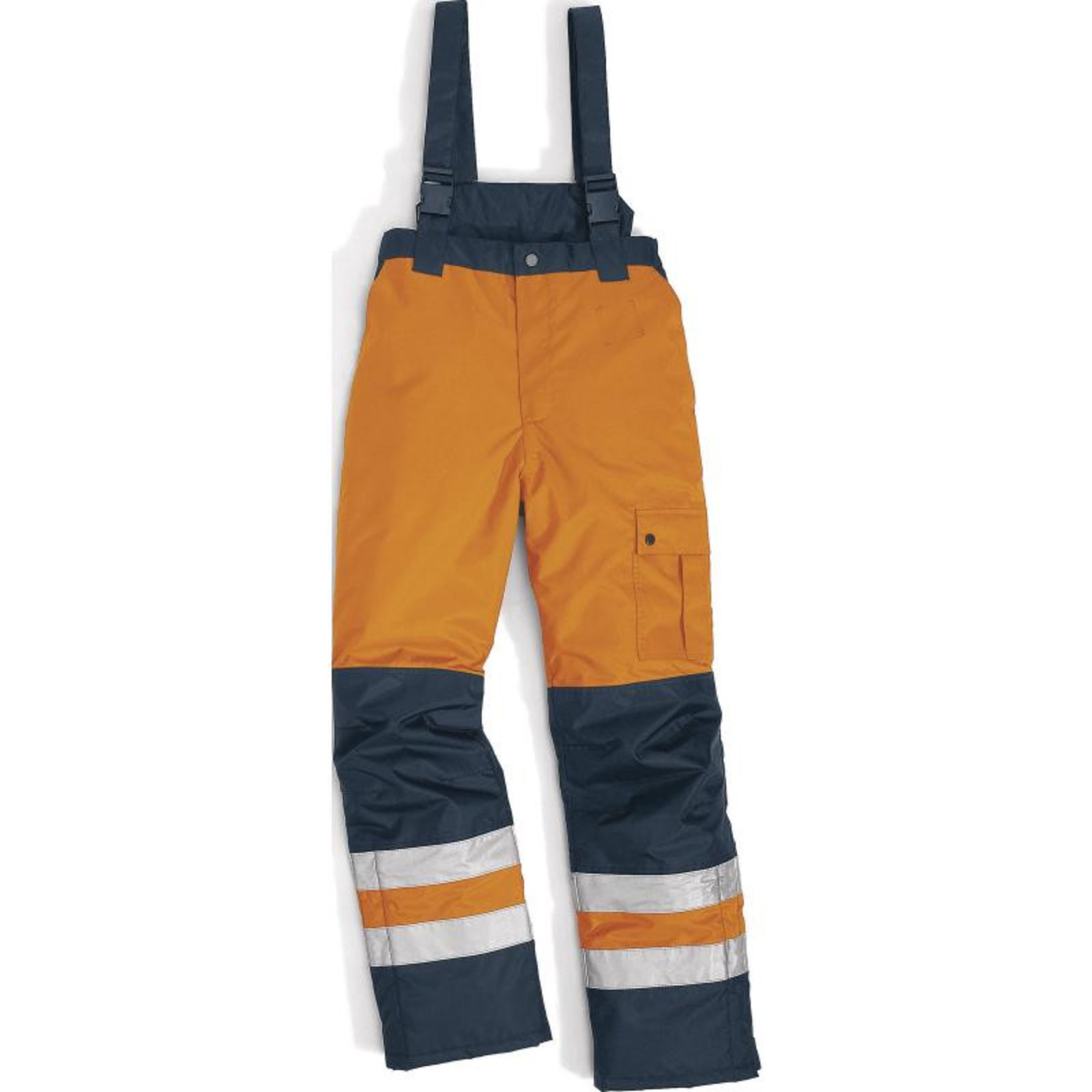 Reflexné zateplené nohavice Fargo HV - veľkosť: 3XL, farba: fl. oranžová/modrá