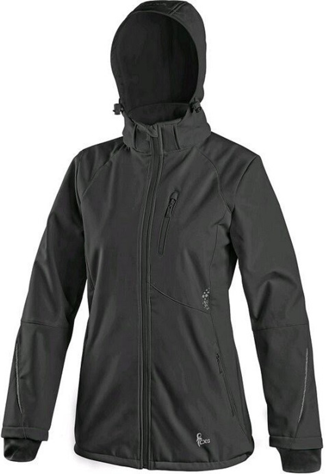 Softshellová bunda CXS Nevada dámska - veľkosť: XL, farba: čierna
