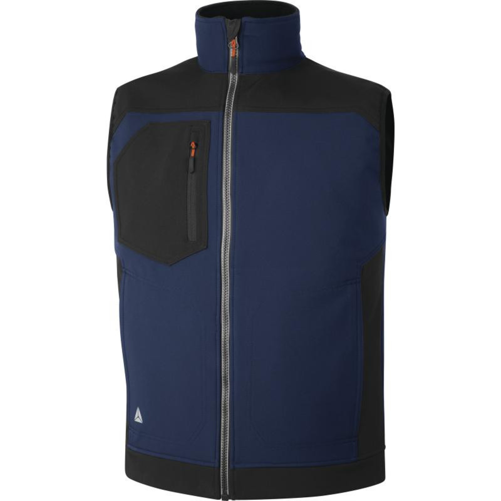 Softshellová vesta Delta Plus Holen - veľkosť: XL, farba: námornícka modrá/čierna