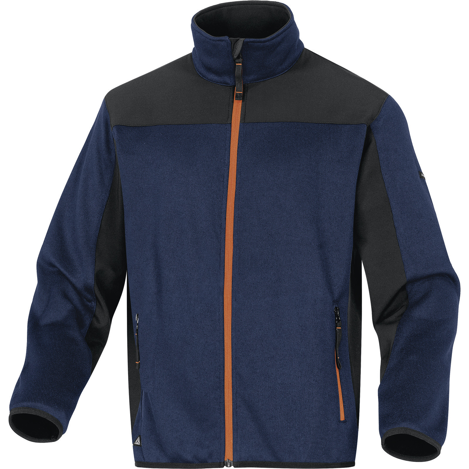 Softshellovo-pleteninová bunda Delta Plus Beaver - veľkosť: XXL, farba: nám. modrá/oranžová