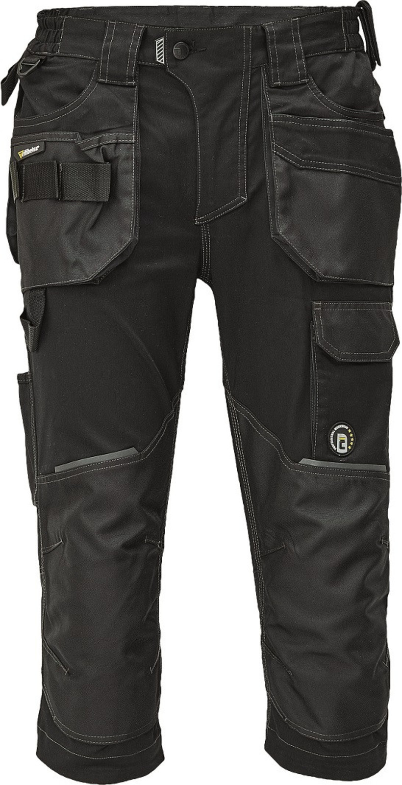 Strečové montérkové  3/4 nohavice Cerva Dayboro - veľkosť: 64, farba: čierna