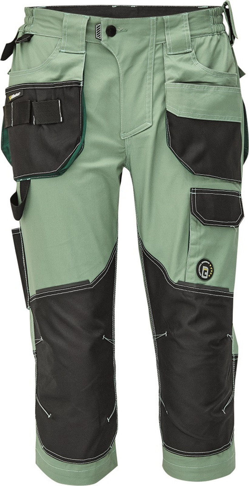 Strečové montérkové  3/4 nohavice Cerva Dayboro - veľkosť: 64, farba: machovo zelená