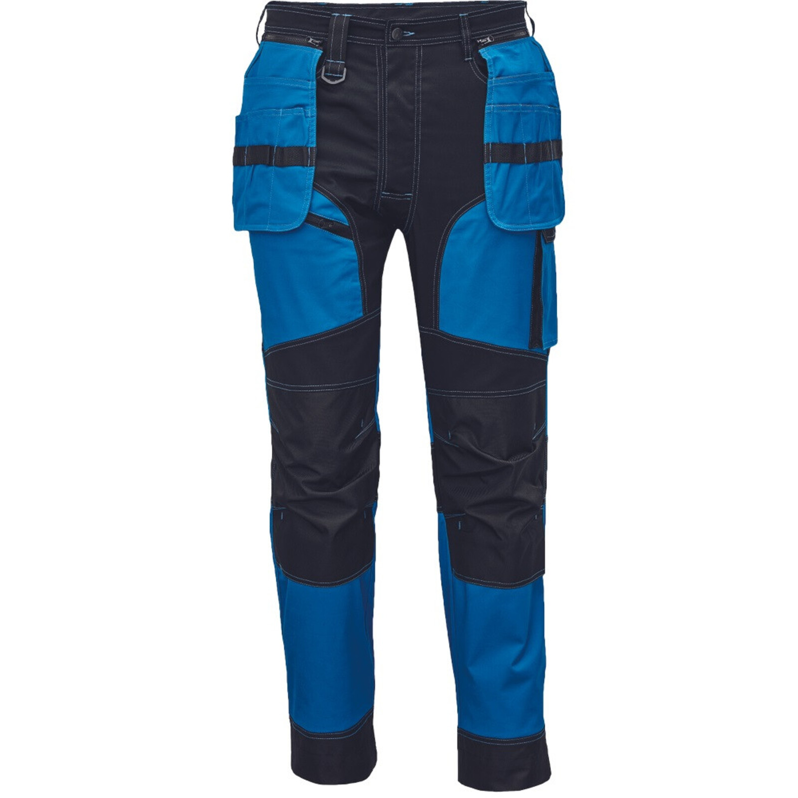 Strečové pracovné nohavice Cerva Keilor - veľkosť: 62, farba: royal/čierna