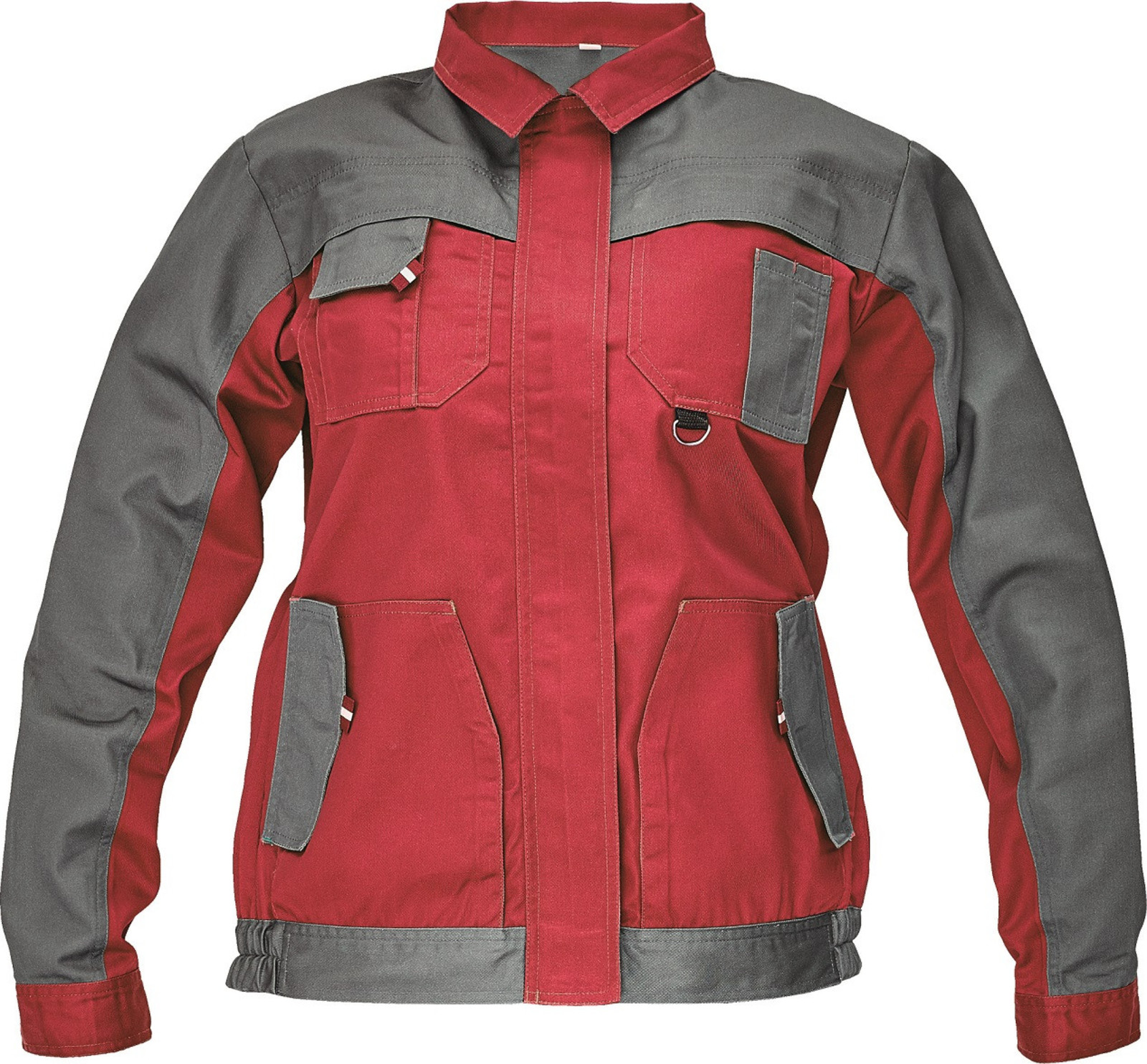 Tenká dámska montérková bunda Max Evo Lady - veľkosť: 42, farba: sivá/červená
