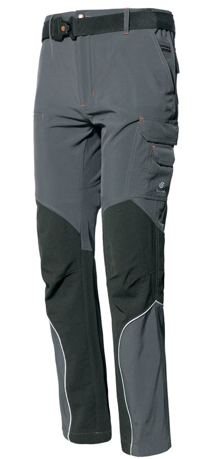 Tenké strečové softshellové nohavice ISSA Extreme Light - veľkosť: XL, farba: sivá/čierna