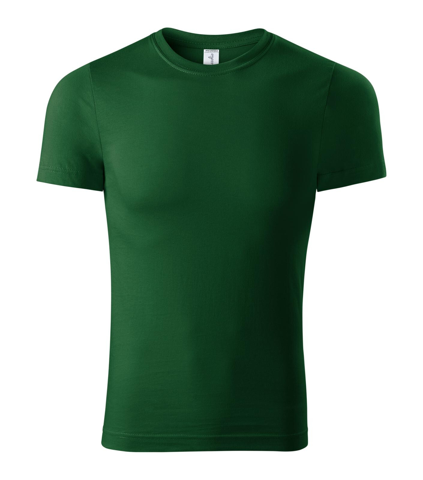 Unisex bavlnené tričko Piccolio Peak P74 - veľkosť: XL, farba: fľašková zelená