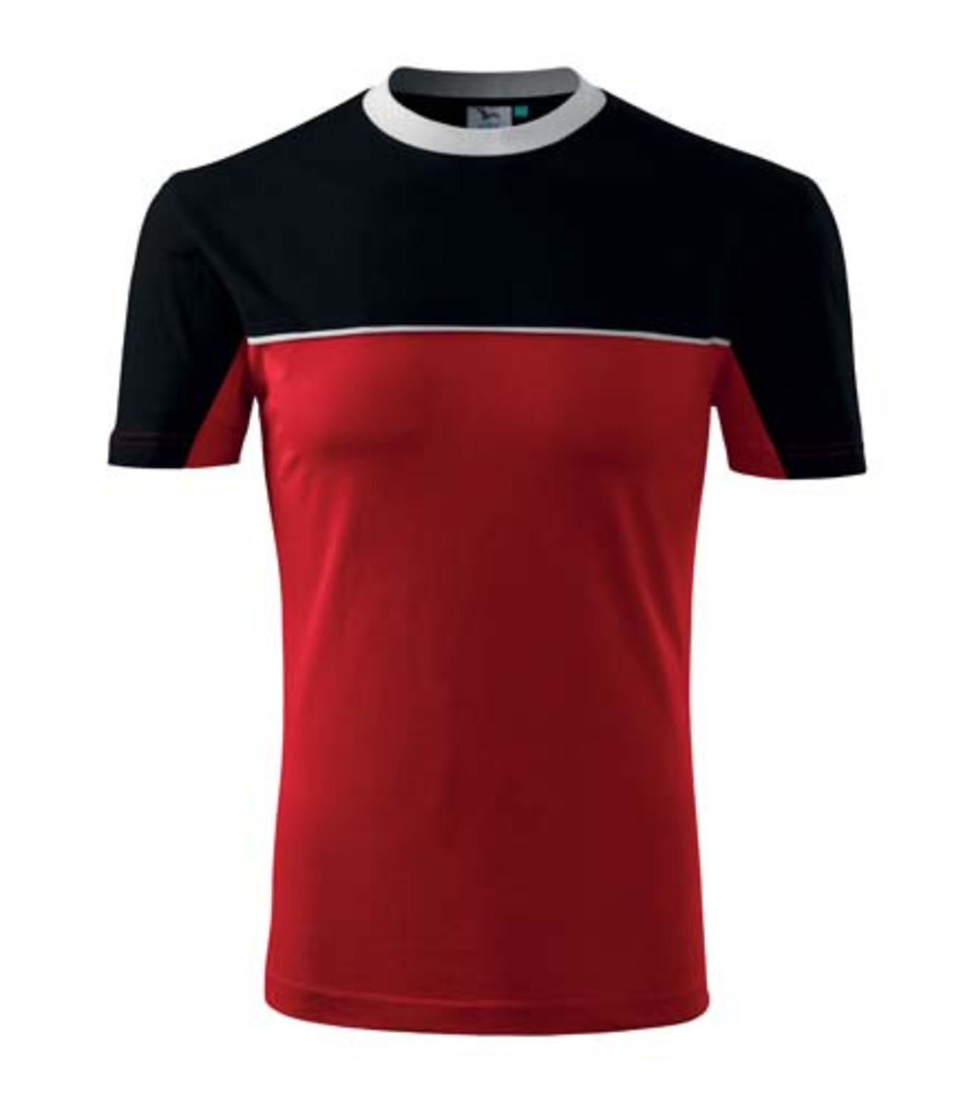 Unisex tričko Rimeck Colormix 109 - veľkosť: S, farba: červená/čierna