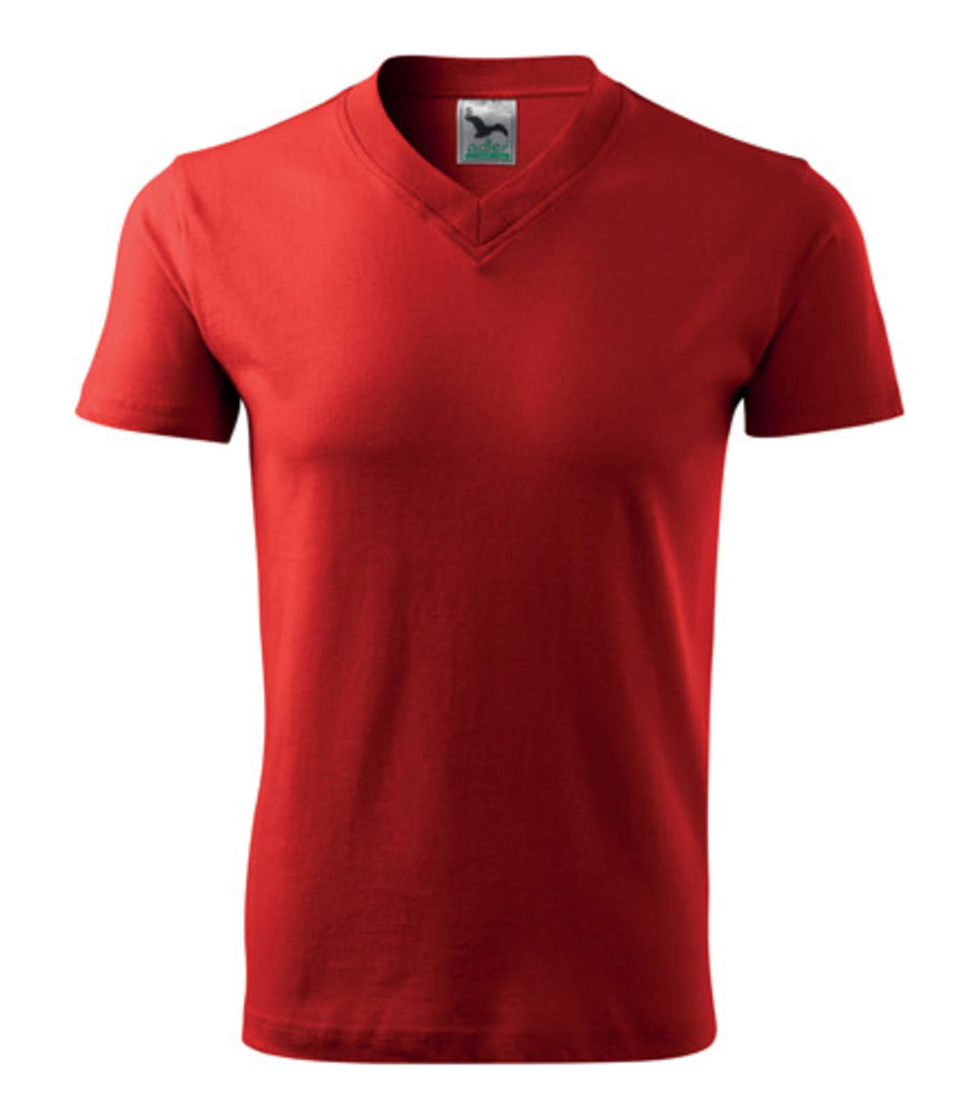 Unisex tričko s výstrihom Adler V-Neck 102 - veľkosť: M, farba: červená