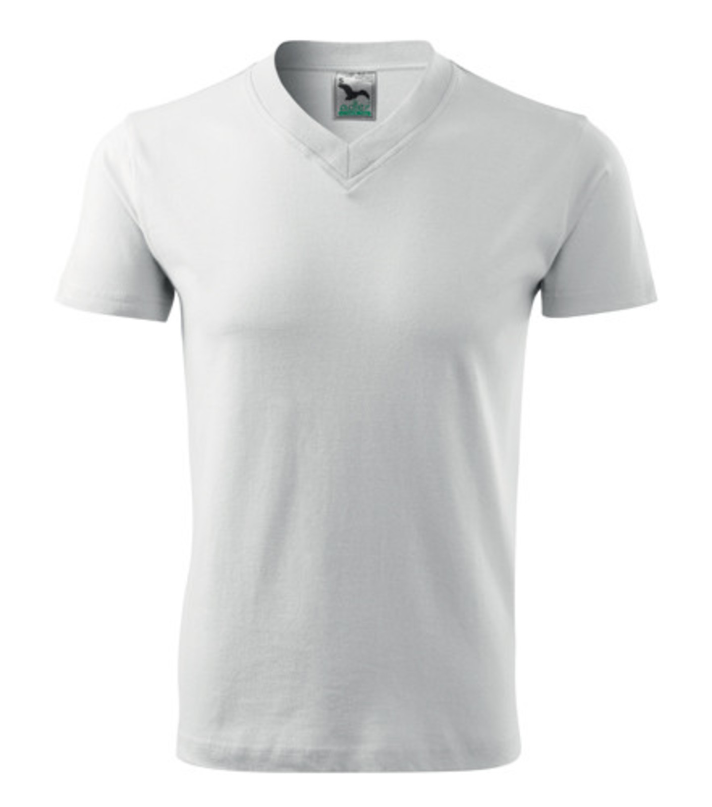 Unisex tričko s výstrihom Adler V-Neck 102 - veľkosť: M, farba: biela