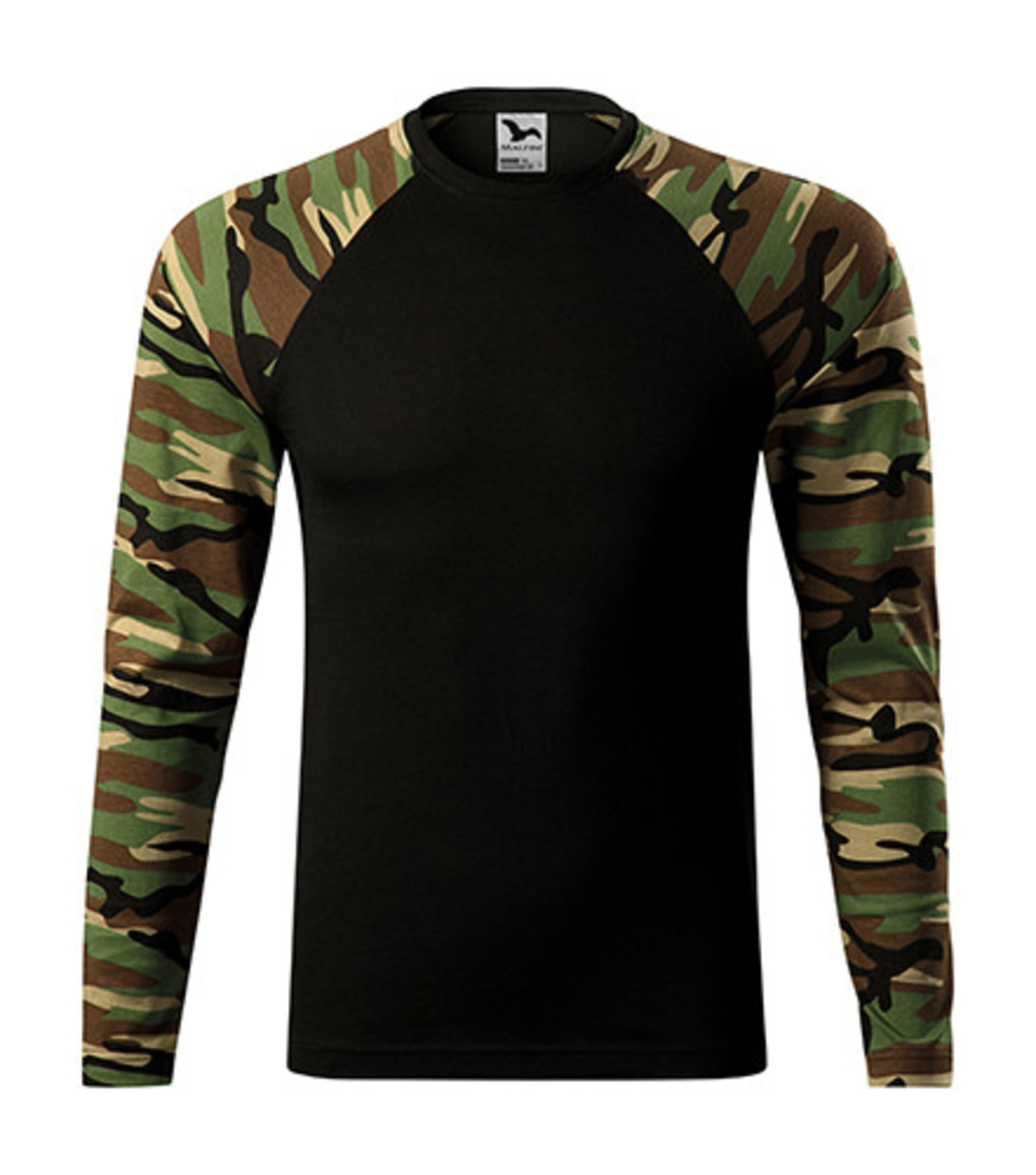 Unisexové tričko Adler Camouflage LS 166 - veľkosť: L, farba: maskáčová hnedá