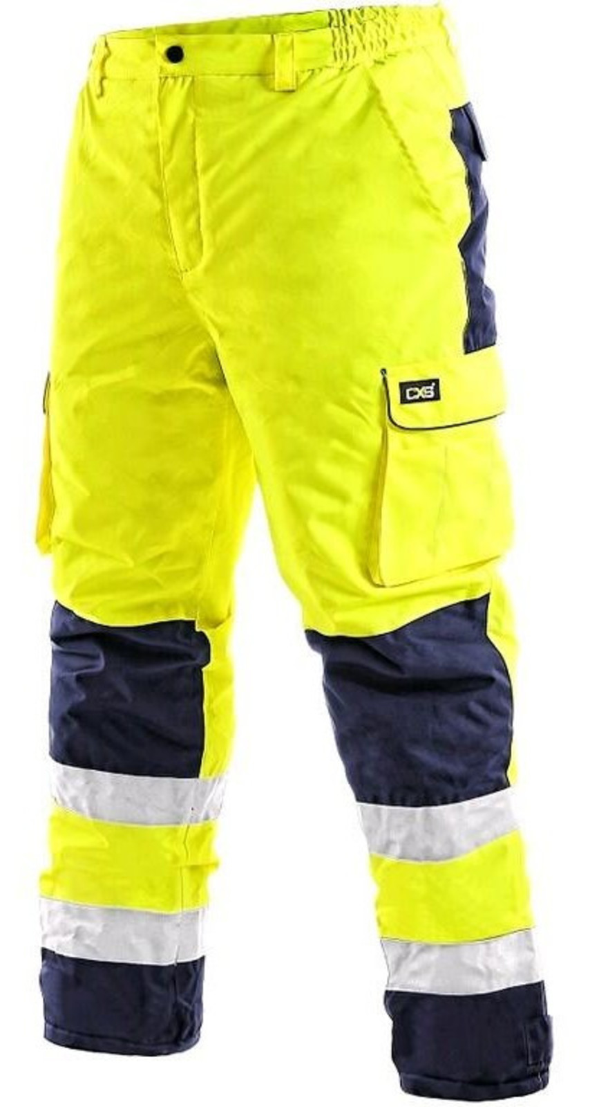 Zateplené reflexné pracovné nohavice CXS Cardiff - veľkosť: L, farba: žltá