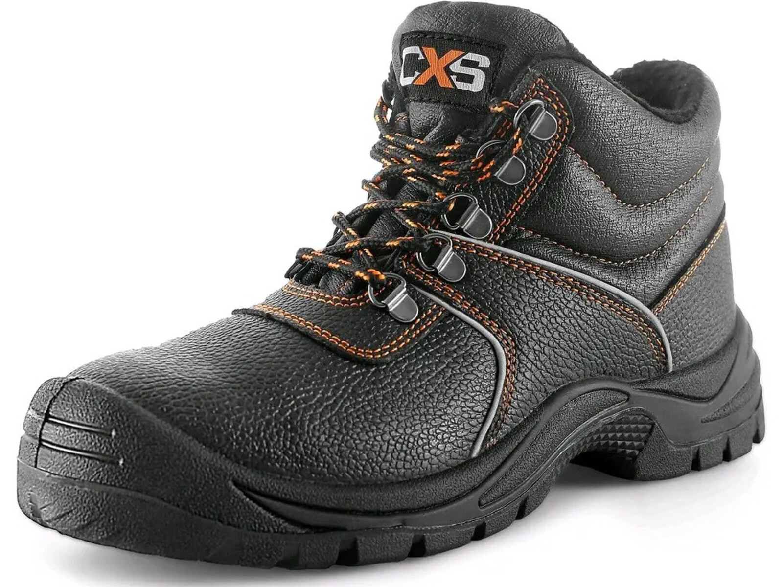 Zimná bezpečnostná členková obuv CXS Stone Apatit Winter S3 SRC - veľkosť: 41, farba: čierna/oranžová
