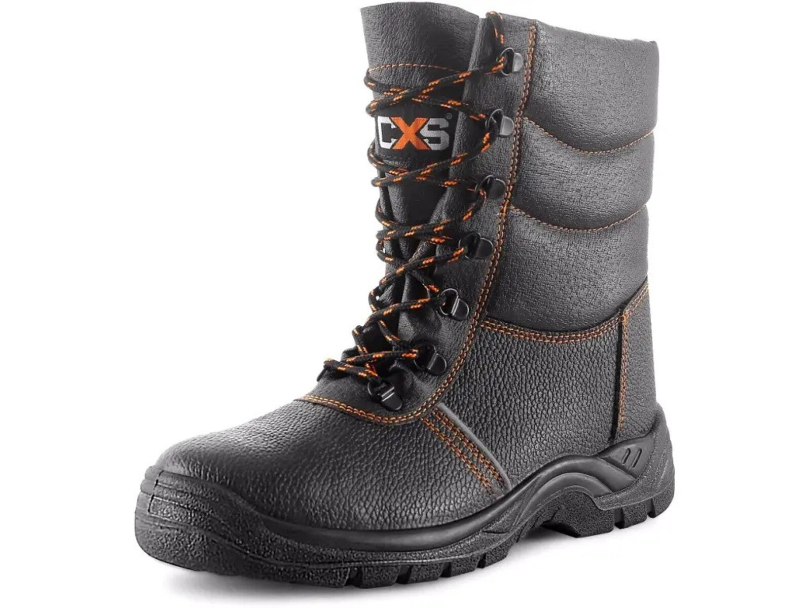 Zimná bezpečnostná poloholeňová obuv CXS Stone Topaz Winter S3 SRC - veľkosť: 41, farba: čierna/oranžová