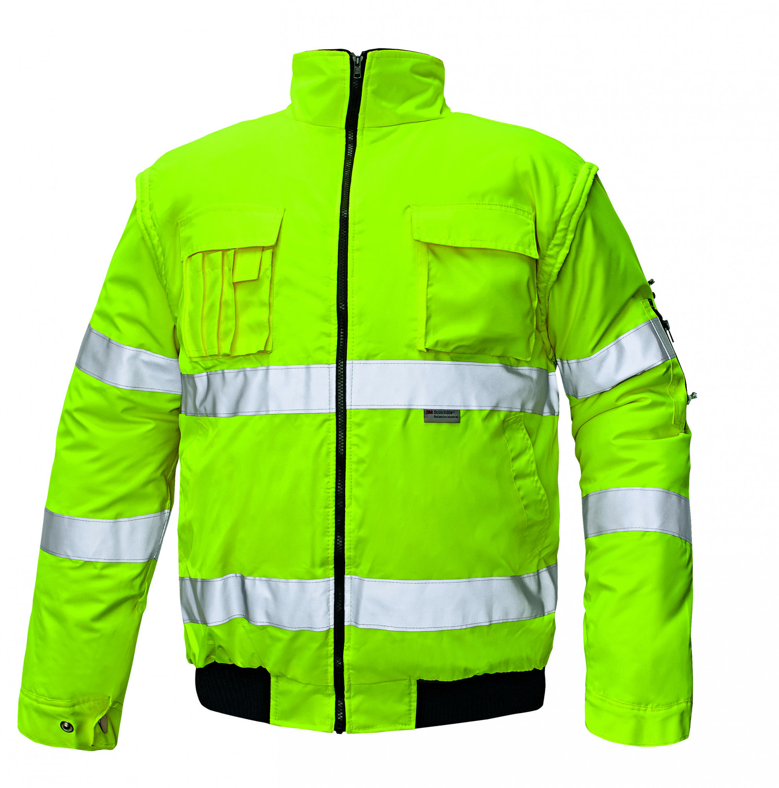 Zimná nepremokavá reflexná bunda Clovelly 2v1 - veľkosť: XL, farba: žltá