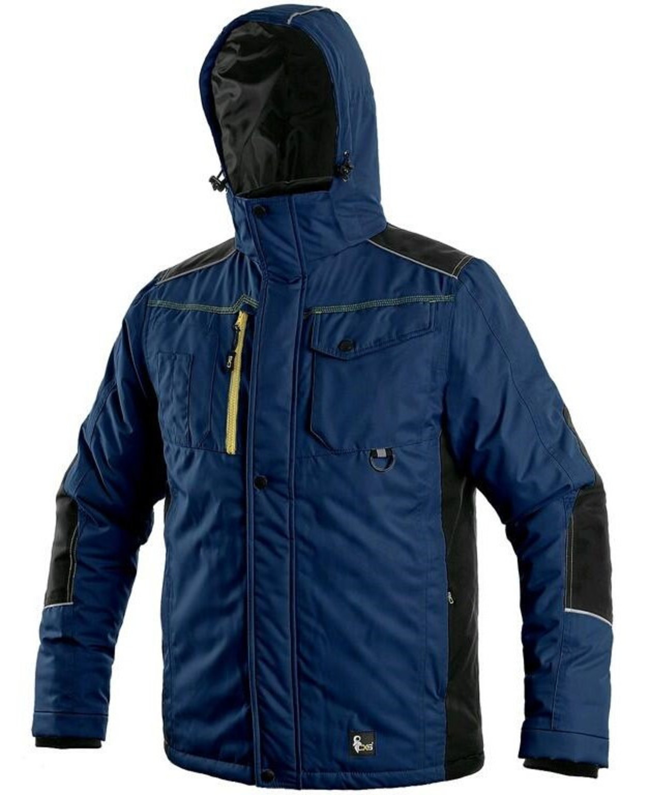 Zimná pracovná bunda CXS Baltimore - veľkosť: S, farba: tmavá modrá/čierna
