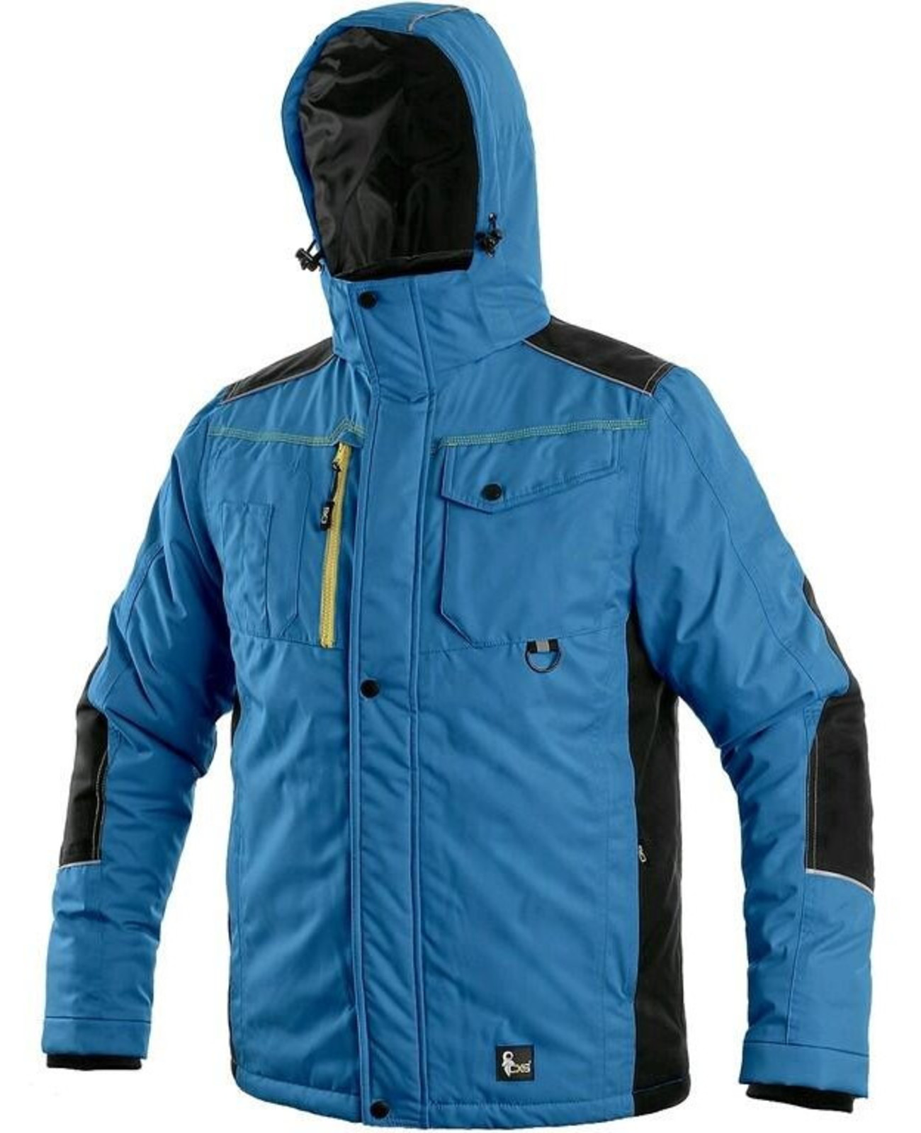 Zimná pracovná bunda CXS Baltimore - veľkosť: XL, farba: modrá/čierna