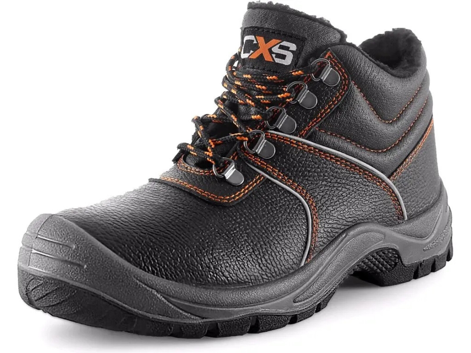 Zimná pracovná členková obuv CXS Stone Apatit Winter O2 FO SRC - veľkosť: 48, farba: čierna/oranžová