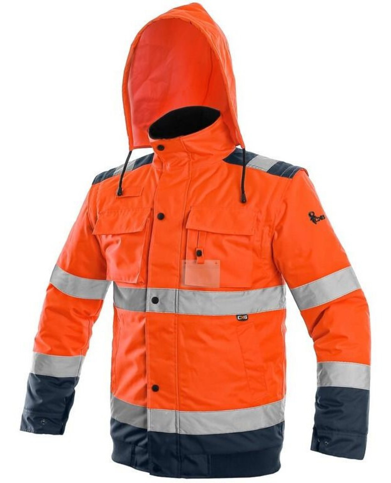 Zimná reflexná bunda CXS Luton 2v1 - veľkosť: 3XL, farba: oranžová/navy