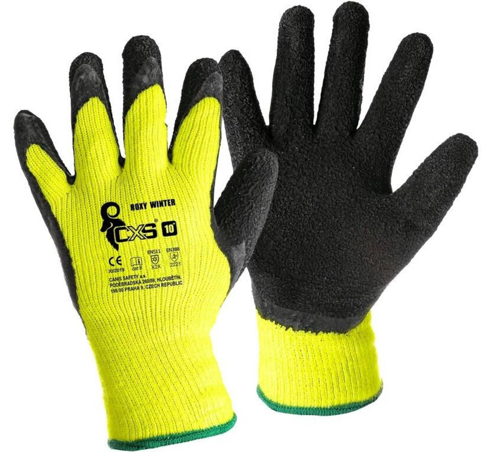 Zimné pracovné rukavice CXS Roxy  - veľkosť: 9/L, farba: žltá