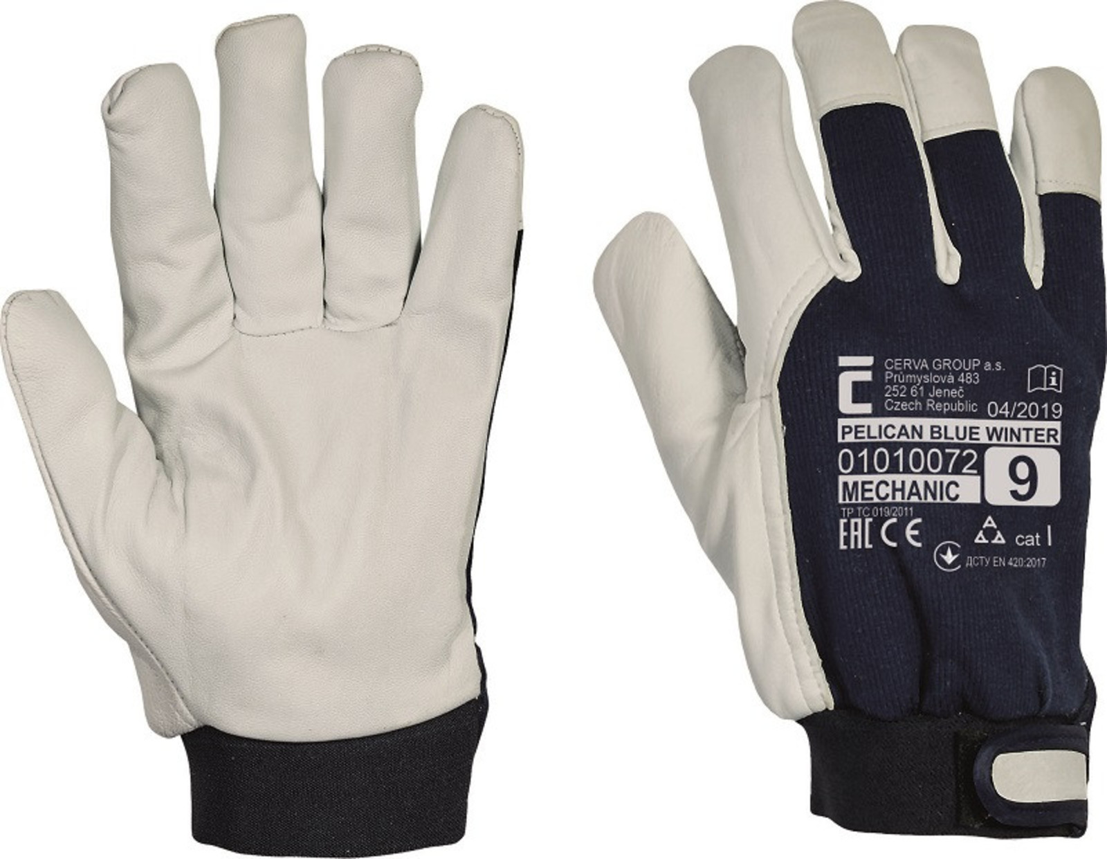 Zimné pracovné rukavice Pelican Blue - veľkosť: 9/L