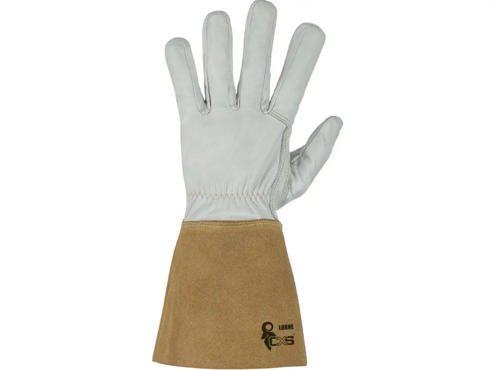 Zváračské rukavice CXS Lorne - veľkosť: 9/L, farba: sivá/hnedá