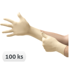 Jednorazové latexové rukavice Ansell 69-210 nepúdrované 100 ks